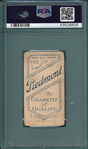 1909-1911 T206 Jones, Fielder, Hands At Hips, Piedmont Cigarettes PSA 2