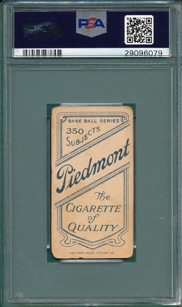 1909-1911 T206 Krause, Pitching, Piedmont Cigarettes PSA 2