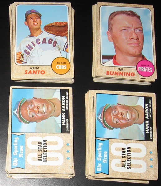 1968 Topps Lot of (208) W/ Mantle