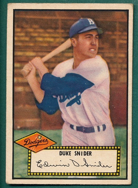 1952 Topps #37 Duke Snider *Black*
