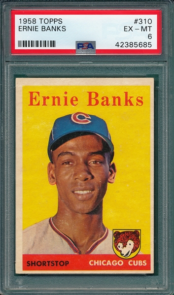 1958 Topps #310 Ernie Banks PSA 6 