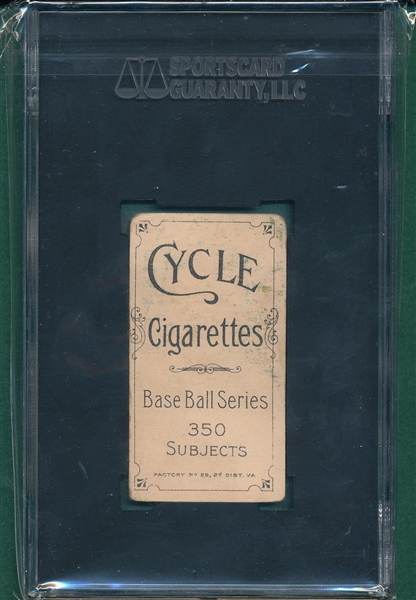 1909-1911 T206 Butler Cycle Cigarettes SGC 35