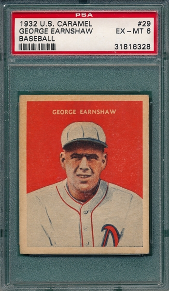 1932 U. S. Caramels #29 George Earnshaw PSA 6