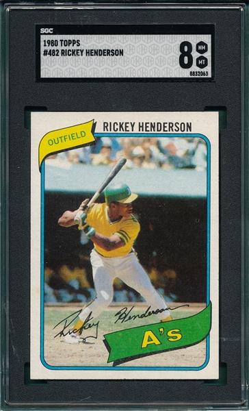 1980 Topps Baseball Complete Set (726) W/ Henderson, Rookie, SGC 8