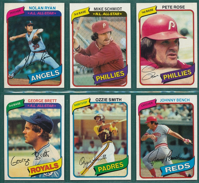 1980 Topps Baseball Complete Set (726) W/ Henderson, Rookie, SGC 8