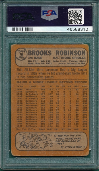 1968 Venezuelan Topps #20 Brooks Robinson PSA 2