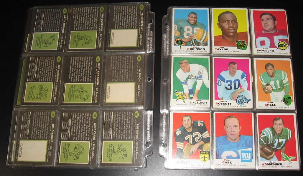 1969 Topps Football Partial Set (238/263) W/ Namath, Sayers & Csonka, Rookie
