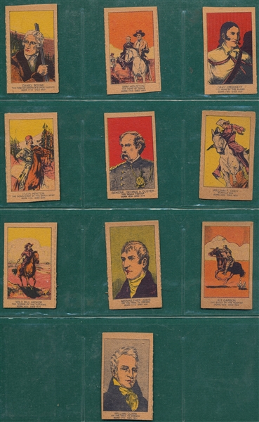 1920s Western Theme Strip Cards Lot of (10) W/ Custer