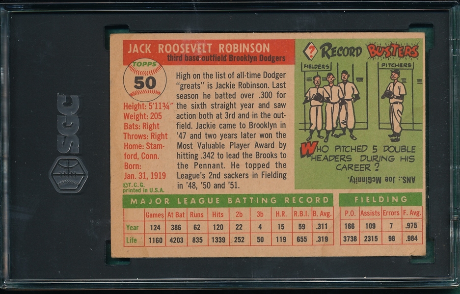 1955 Topps #50 Jackie Robinson SGC 1.5 