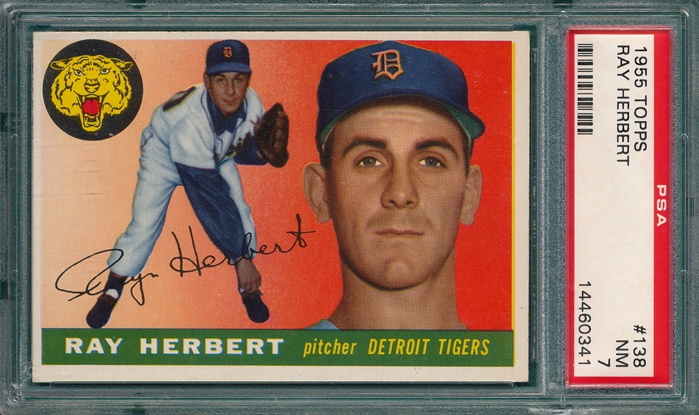 1955 Topps #138 Ray Herbert PSA 7