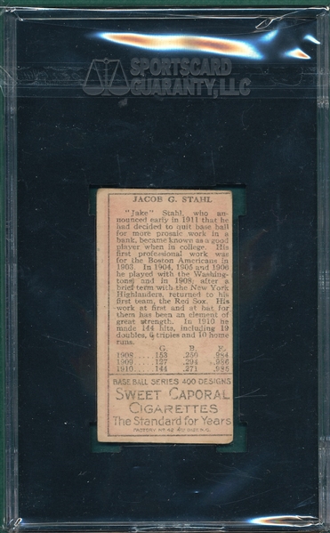 1911 T205 Stahl Sweet Caporal Cigarettes SGC 50