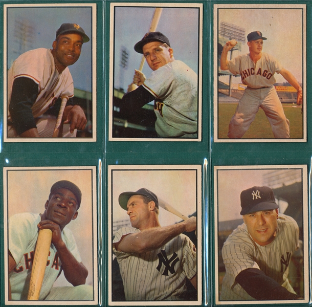1953 Bowman Color Lot of (48) W/ Fox, Kiner & Irvin