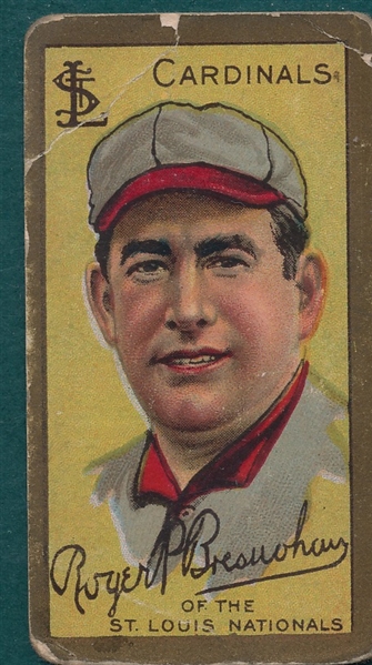 1911 T205 Bresnahan, Mouth Open, Hassan Cigarettes 