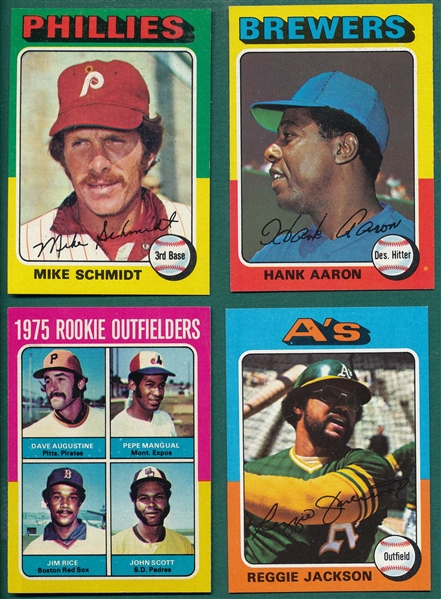 1975 Topps Baseball Complete Set (660) W/ Yount & Brett, Rookies, SGC 8