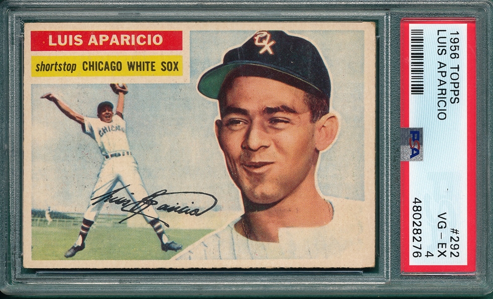 1956 Topps #292 Luis Aparicio PSA 4 *Rookie*