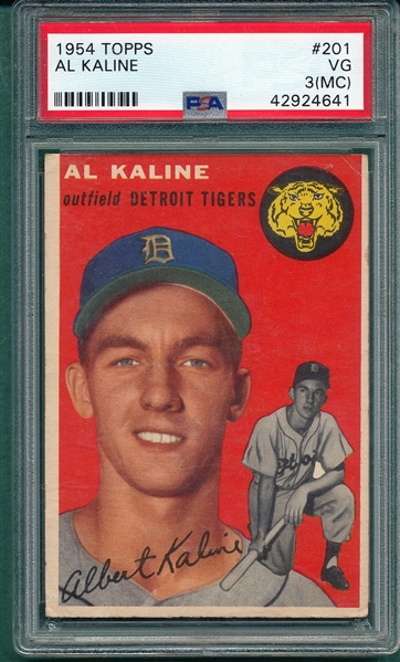 1954 Topps #201 Al Kaline PSA 3 (MC) *Rookie*