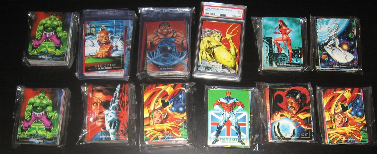 1992 Marvel Masterpieces Lot of 350 W/ PSA 