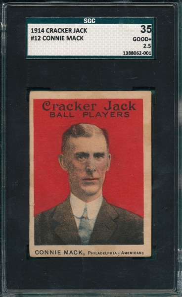1914 Cracker Jack #12 Connie Mack SGC 35