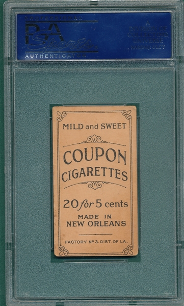 1914 T213-2 Chief Bender, No Tree, Phil. Natls, Coupon Cigarettes PSA 3