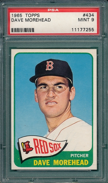 1965 Topps #434 Dave Morehead PSA 9 *MINT* 