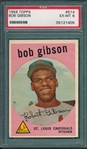 1959 Topps #519 Bob Gibson PSA 6 *Hi #* *Rookie* 