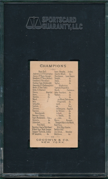 1888 N162 Ross Goodwin Champions SGC 20 *Presents Much Better*