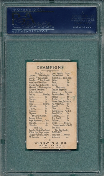 1888 N162 Dwight Goodwin Champions PSA 4