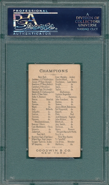 1888 N162 Kilrain Goodwin Champions PSA 4