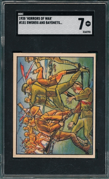 1938 Horrors of War #151 Swords & Bayonets, SGC 7