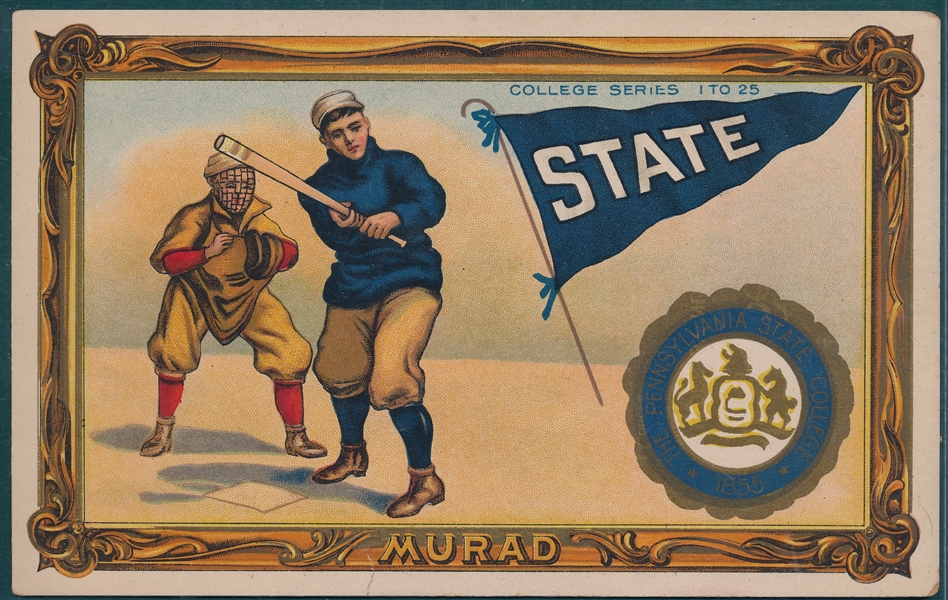 1910 T6 #10 Penn State Murad Cigarettes *Baseball*