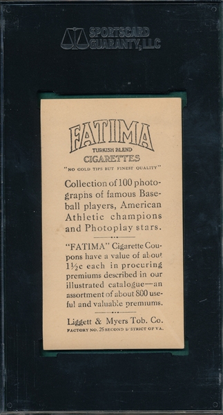 1914 T222 George Chalmers Fatima Cigarettes SGC 45