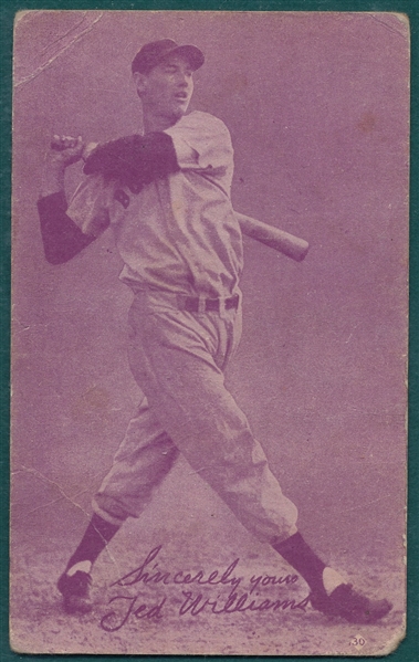 1953 Canadian Exhibits #30 Ted Williams *Red Tint*