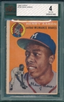 1954 Topps #128 Henry Aaron BVG 4 *Rookie*