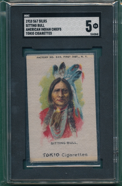 1910 S67 Silks Sitting Bull, Tokio Cigarettes SGC 5