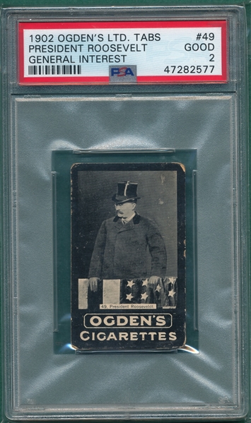 1902 Ogden's #49 President Roosevelt, General Interest, PSA 2