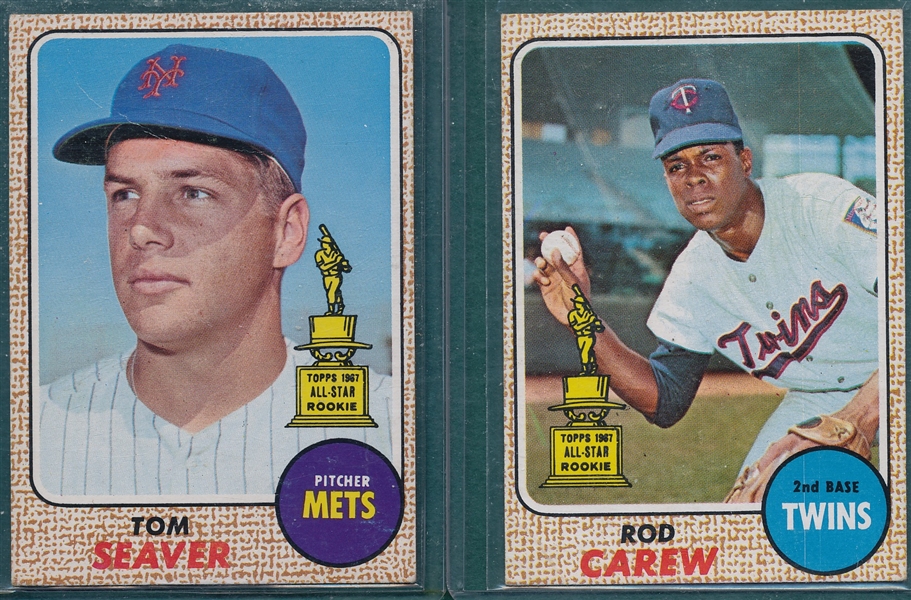 1968 Topps #80 Carew & #45 Seaver, Lot of (2)