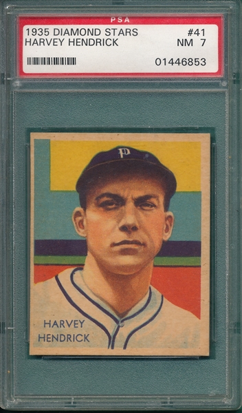 1934-36 Diamond Stars #41 Harvey Hendrick PSA 7 
