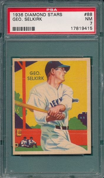 1934-36 Diamond Stars #88 George Selkirk PSA 7 