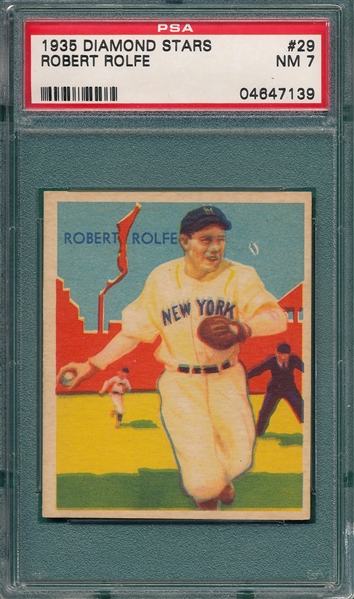1934-36 Diamond Stars #29 Robert Rolfe PSA 7 