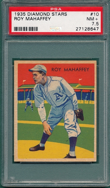1934-36 Diamond Stars #10 Roy Mahaffey PSA 7.5