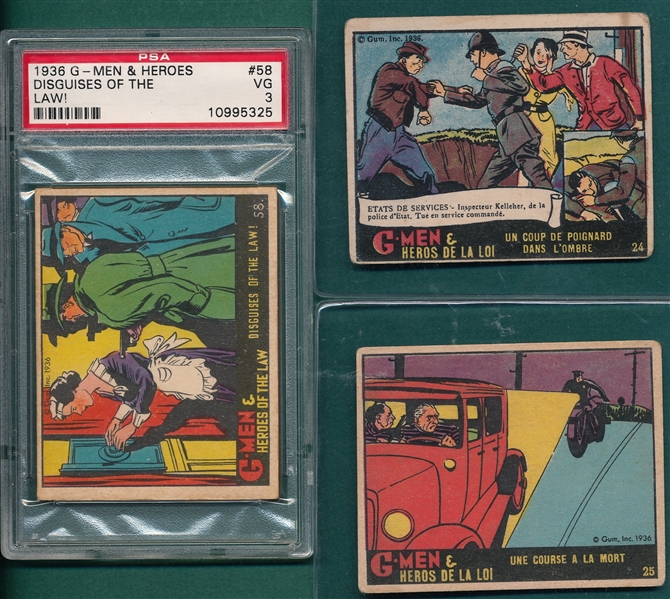 1936 G-Men & Heroes Foreign Edition, Lot of (20) W/ #58 PSA 3