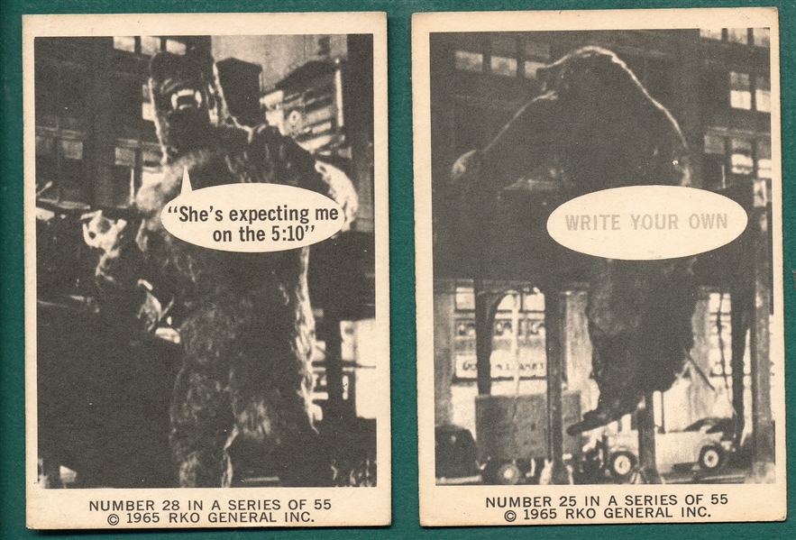 1965 Donruss King Kong Lot of (20) W/ #1 