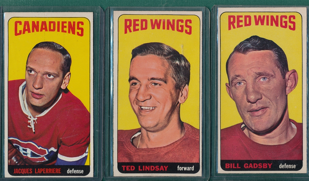 1964 Topps Hockey Lot of (13) W/ #82 Ted Lindsay
