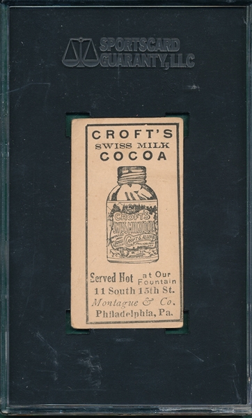 1909 E92 Al Bridwell Croft's Cocoa SGC 40