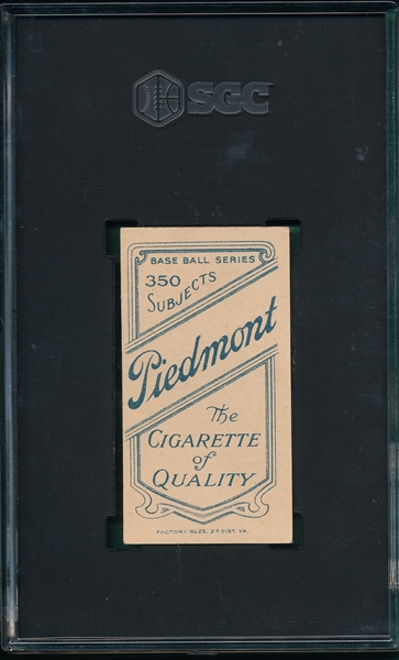 1909-1911 T206 McGraw, Finger In Air, Piedmont Cigarettes SGC 4