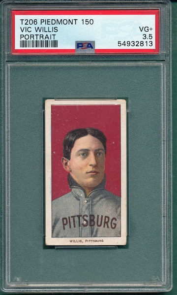 1909-1911 T206 Willis, Portrait, Piedmont Cigarettes PSA 3.5 