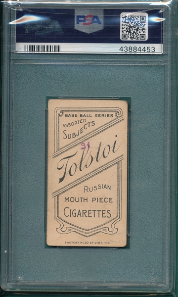 1909-1911 T206 Joss, Pitching, Tolstoi Cigarettes PSA 3 (MK)
