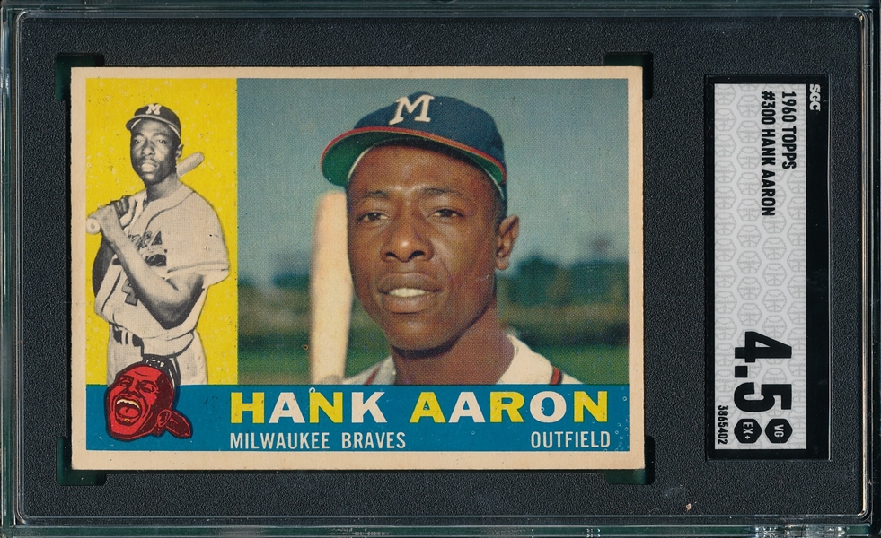 1960 Topps #300 Hank Aaron, SGC 4.5