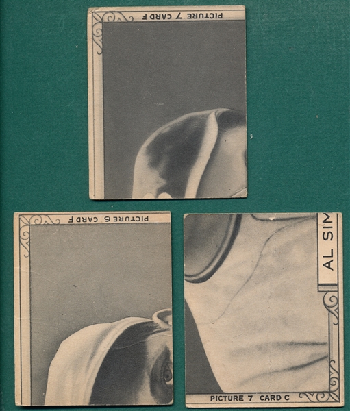 1935 Goudey #6F Goslin, #7C Vance & #7F Martin, Lot of (3)