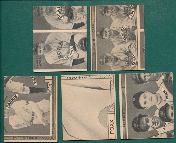1935 Goudey Lot of (5) W/ #8K Babe Herman